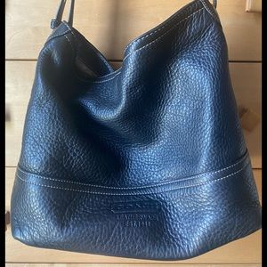 Coach Black Pebbled Leather Shoulder Bag